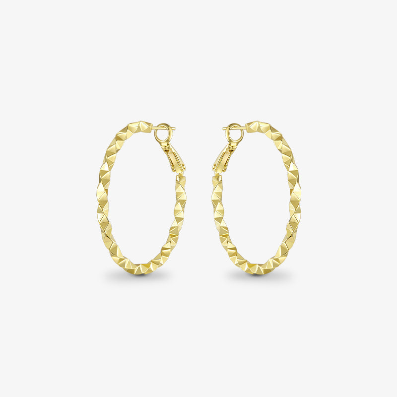 Minimalist Gold Hoops — product and styling view 1