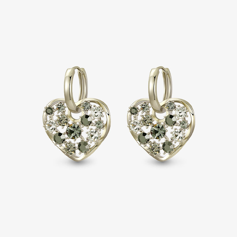 Minimalist Heart Earrings — product and styling view 1