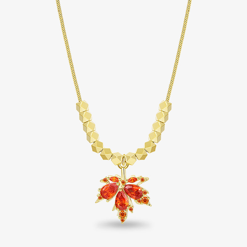 Crimson Maple Necklace — product and styling view 1