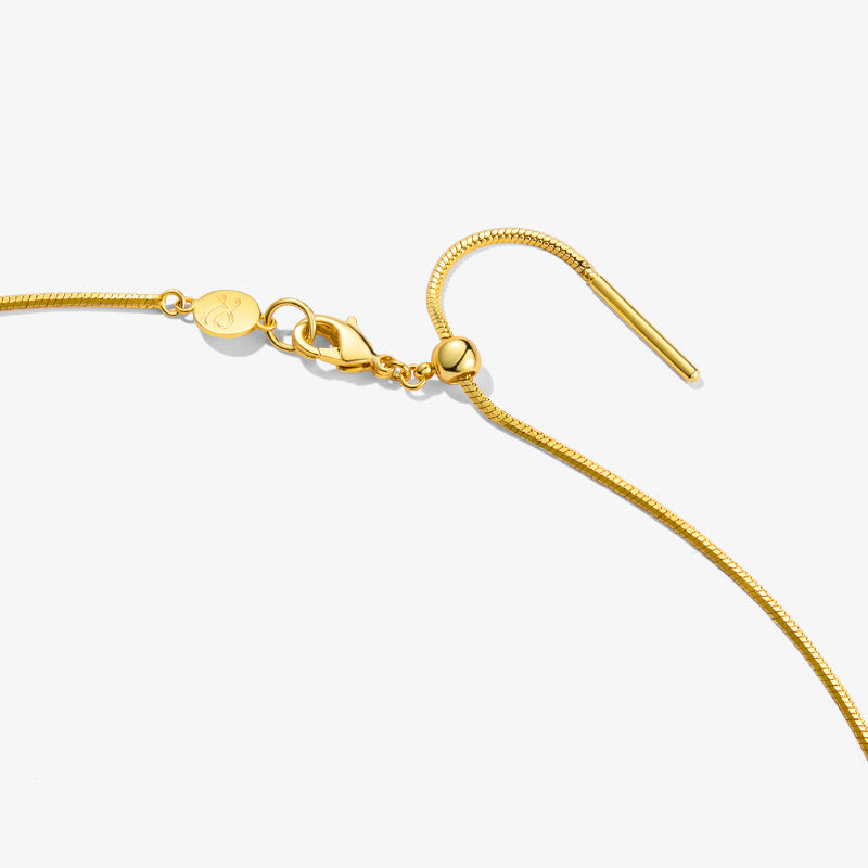 Classic Snake Charm Necklace — product and styling view 4