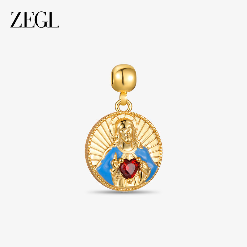 Virgin Mary Jesus Cross & Cathedral DIY Charms — product and styling view 3