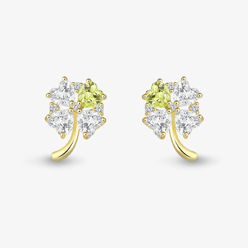 Heart Clover Earrings — product and styling view 1