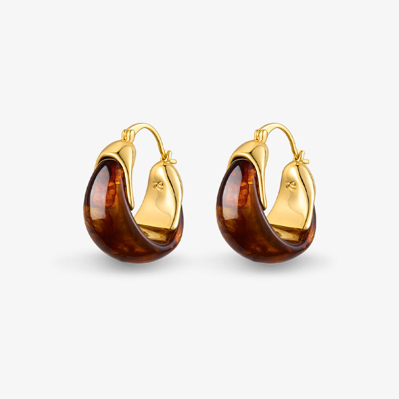 Vintage Gold Hoops — product and styling view 1