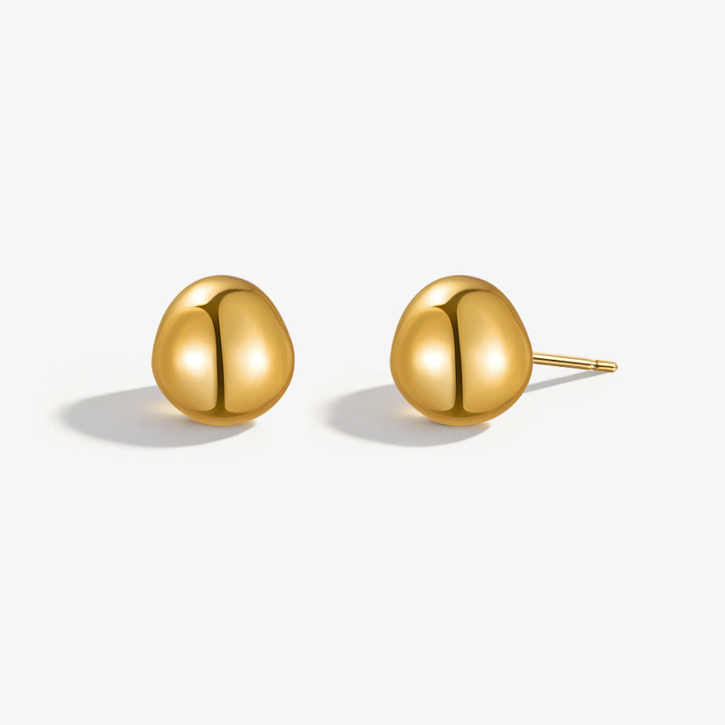 Organic Gold Bean Studs (Base) — product and styling view 1