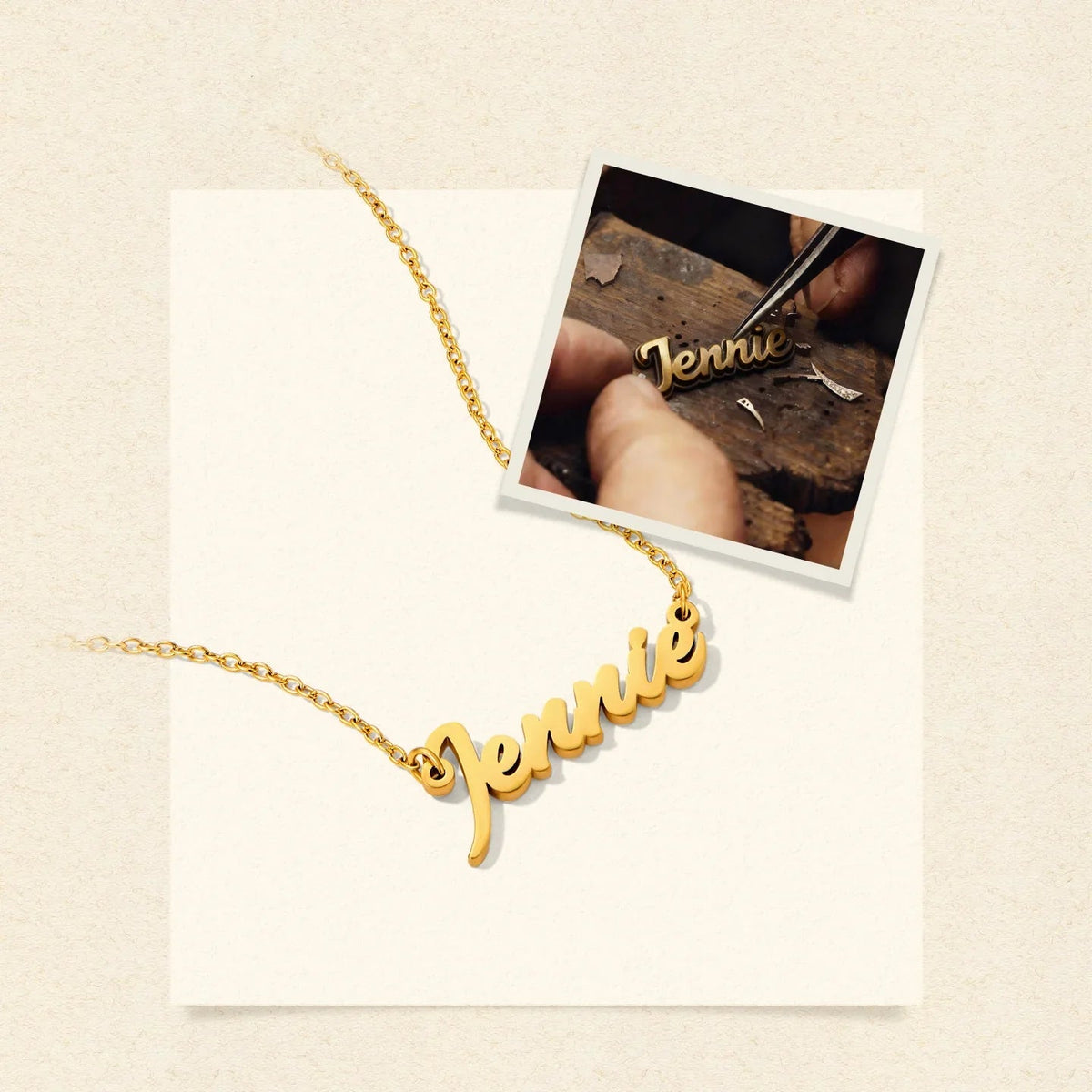 Personalized Name Necklace — product and styling view 4