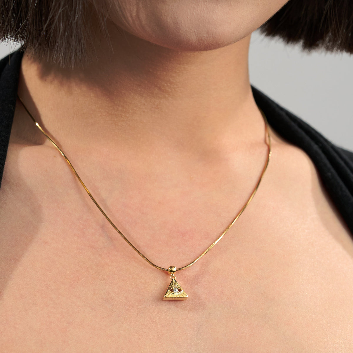 Mystic Pyramid Eye Charm — product and styling view 4
