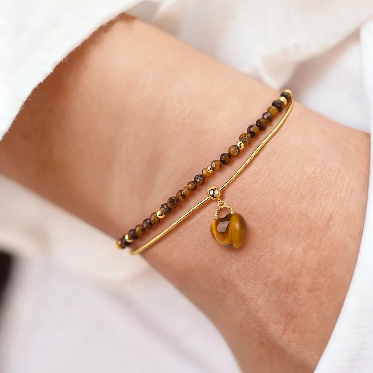 Personalized Meaningful Stone Charm — product and styling view 6