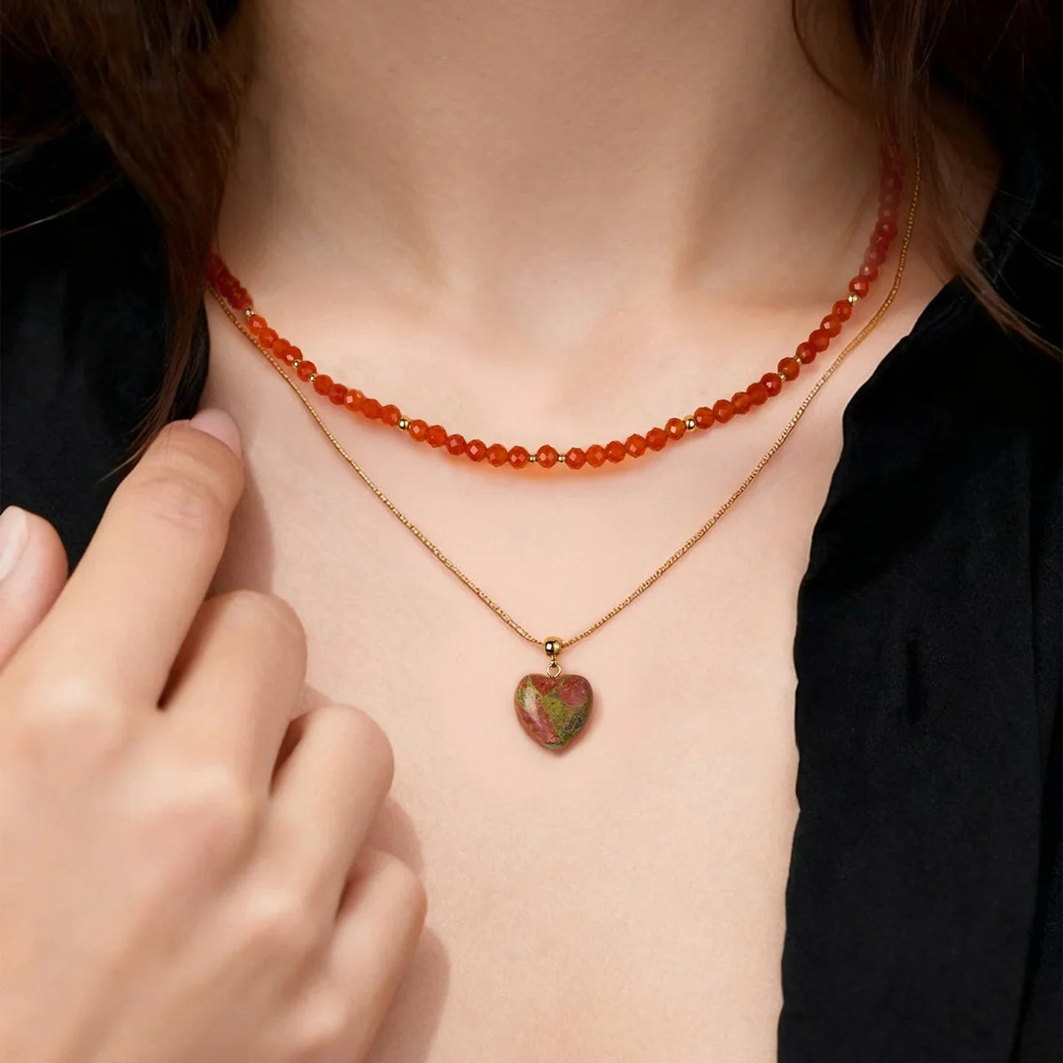 Personalized Meaningful Stone Charm — product and styling view 7