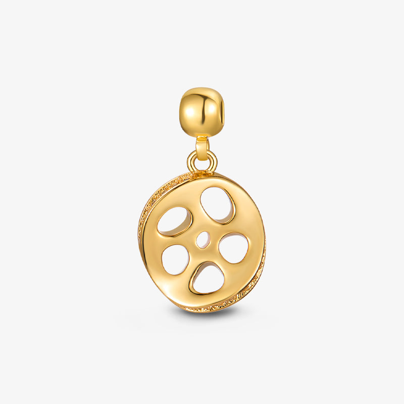 Golden Lotus Root Chip Charm — product and styling view 1