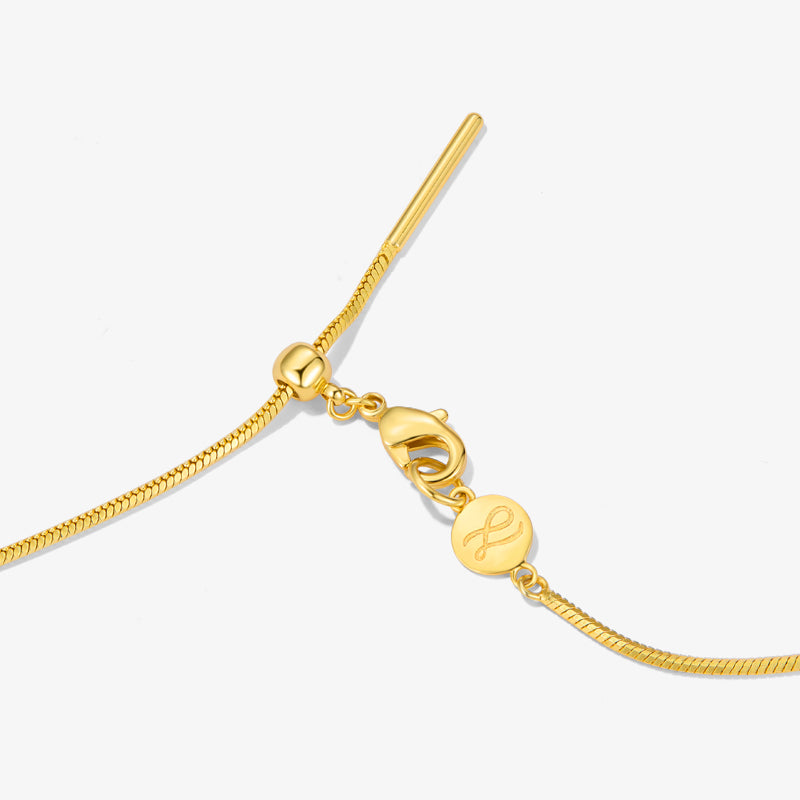 Classic Snake Charm Necklace — product and styling view 5
