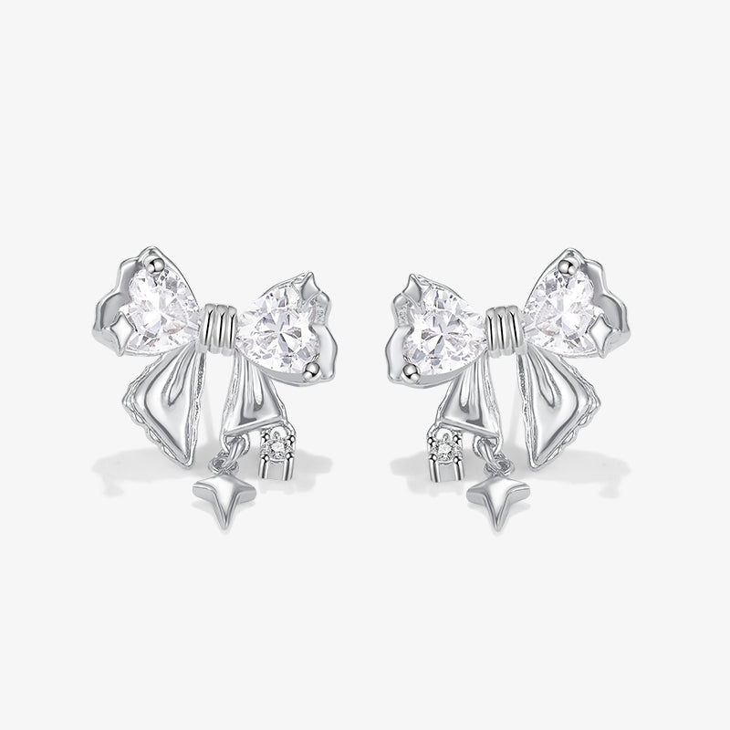 Luxe Bow Tassel Earrings — product and styling view 3