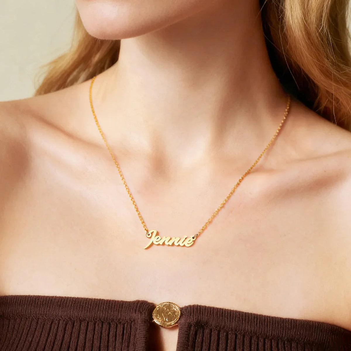Personalized Name Necklace — product and styling view 2