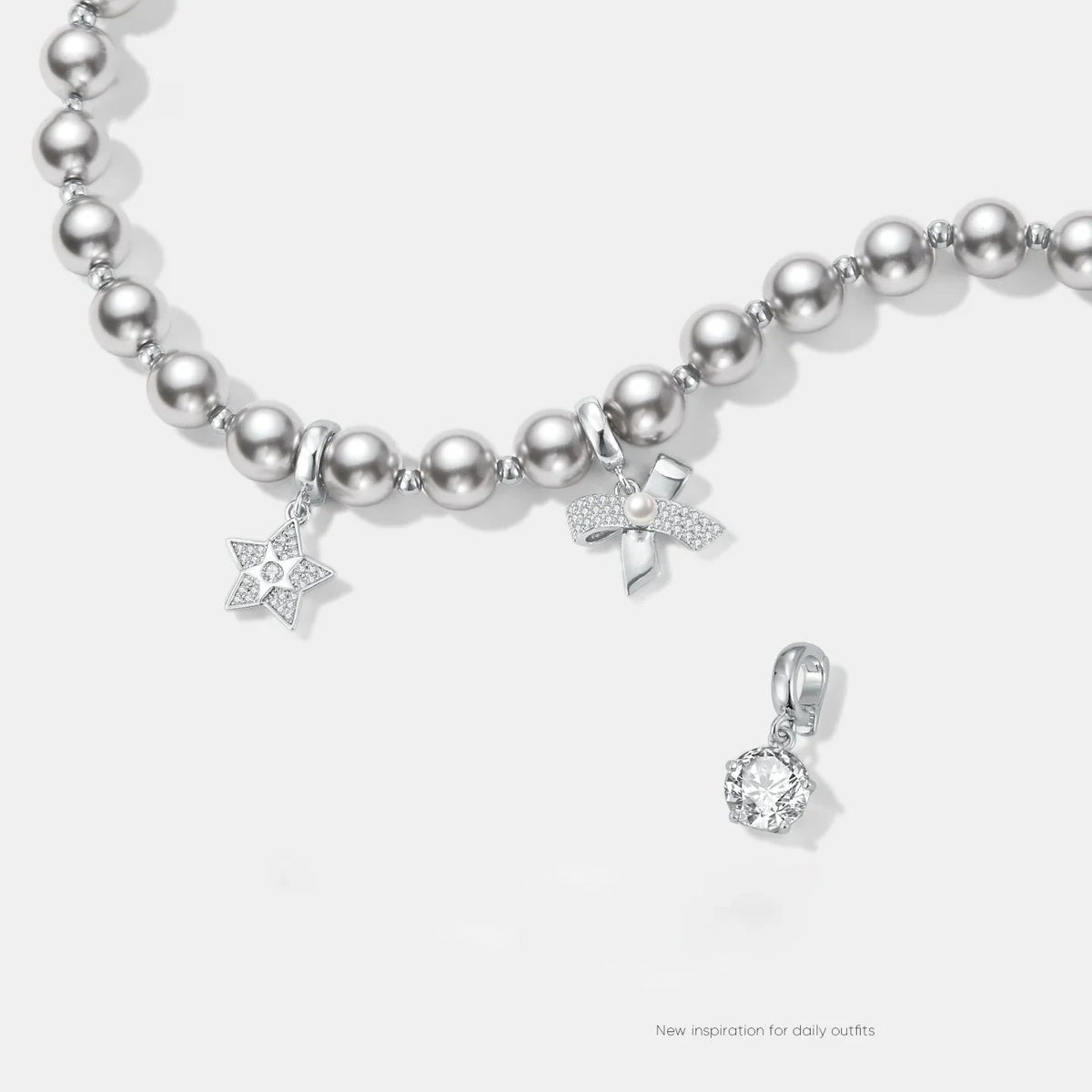 Starlight Snow Night Christmas Necklace — product and styling view 9