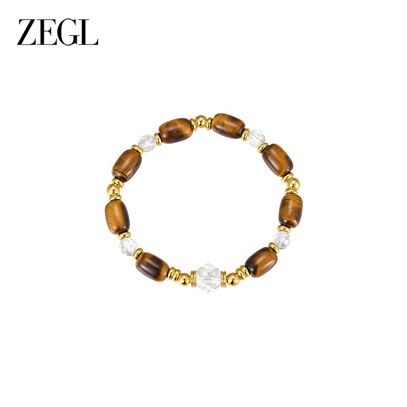 ZEGL Crystal Bead Bracelet — product and styling view 4
