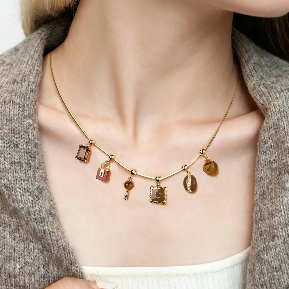Coffee Bean Charm Charm — product and styling view 3