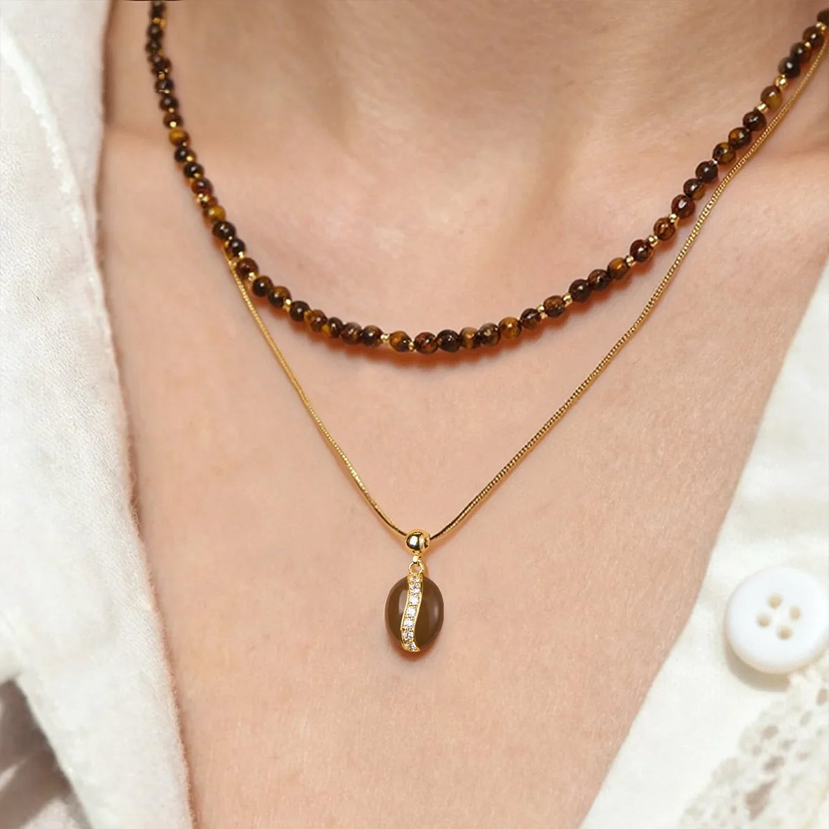 Coffee Bean Charm Charm — product and styling view 2