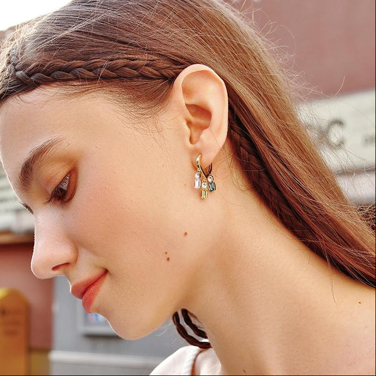 Prism Teardrop Earrings — product and styling view 2