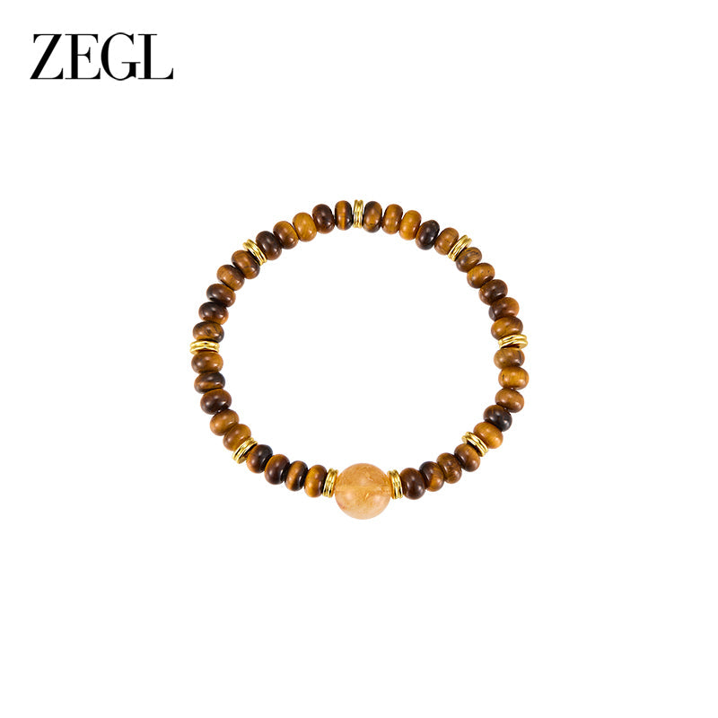 ZEGL Crystal Bead Bracelet — product and styling view 6
