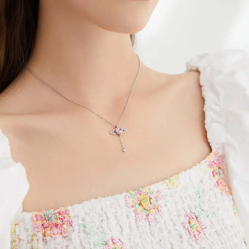 Flutter Heart Necklace — product and styling view 4