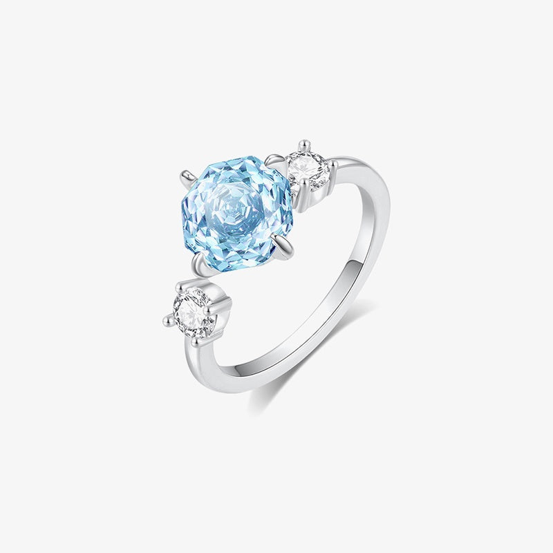 Adjustable Colored Zircon Ring — product and styling view 1