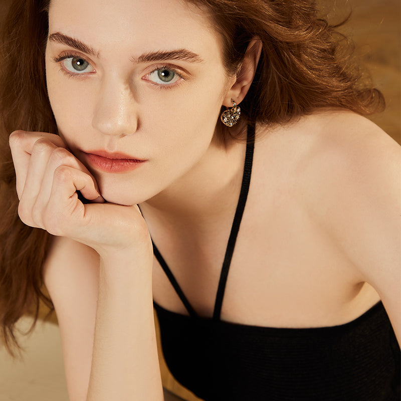 Minimalist Heart Earrings — product and styling view 6