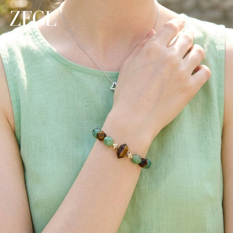 ZEGL Crystal Bead Bracelet — product and styling view 7