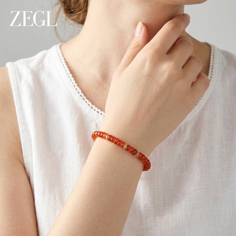 ZEGL Crystal Bead Bracelet — product and styling view 11