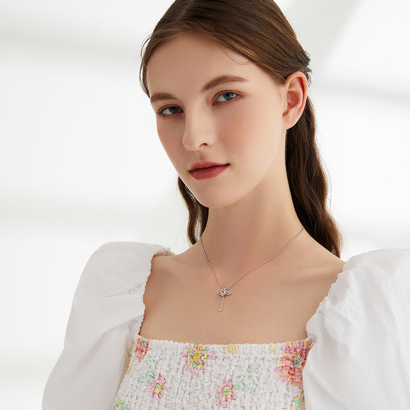 Flutter Heart Necklace — product and styling view 6