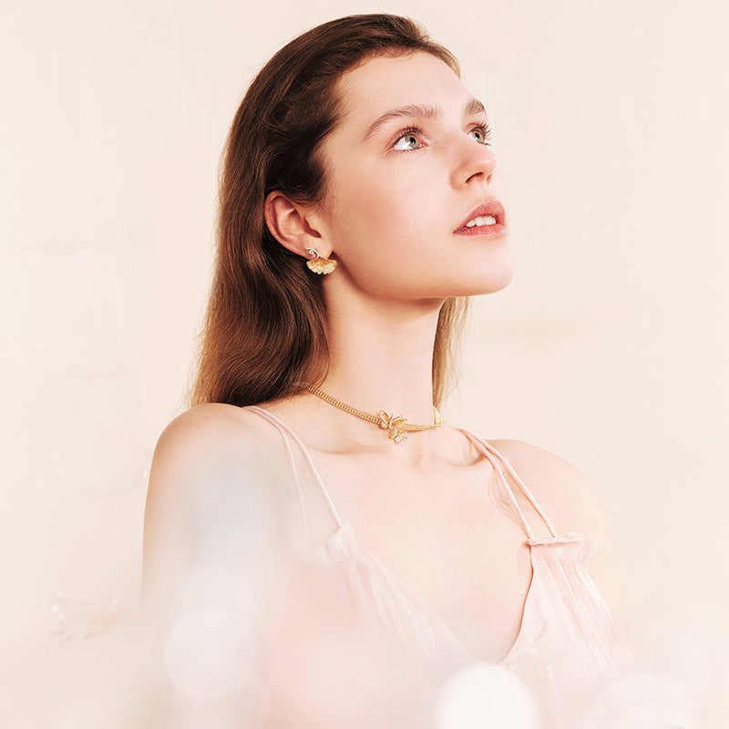 Orange Blossom Earrings — product and styling view 4