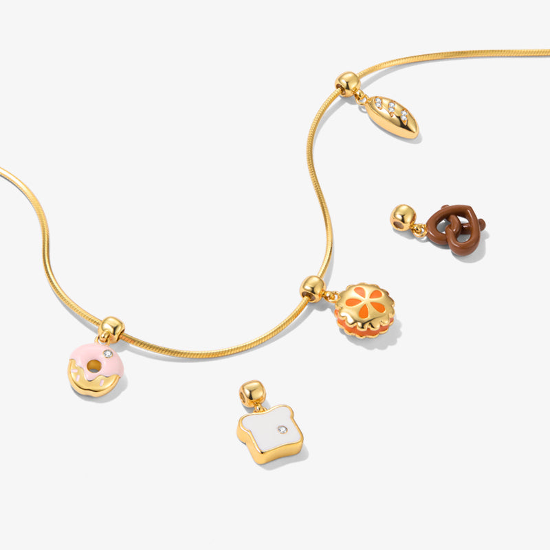 Golden Baguette Charm — product and styling view 14