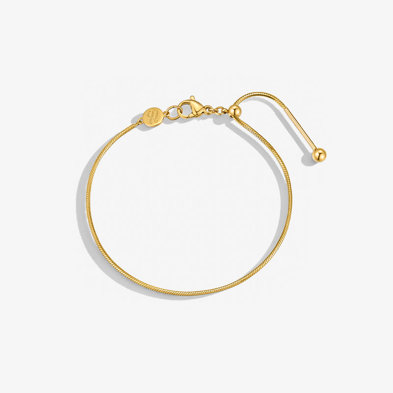 Adjustable Slider Charm Bracelet — product and styling view 1