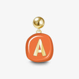 Sculpted Letter Charm — product and styling view 4