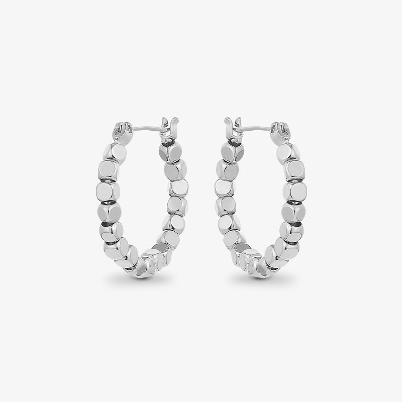 Golden Cube Earrings — product and styling view 6