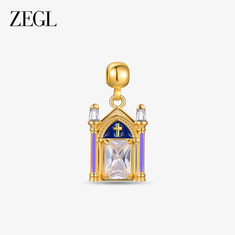 Virgin Mary Jesus Cross & Cathedral DIY Charms — product and styling view 1