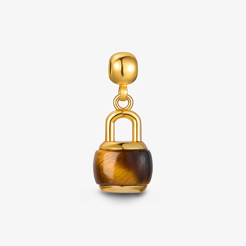 Tiger Eye Lock Charm — product and styling view 1