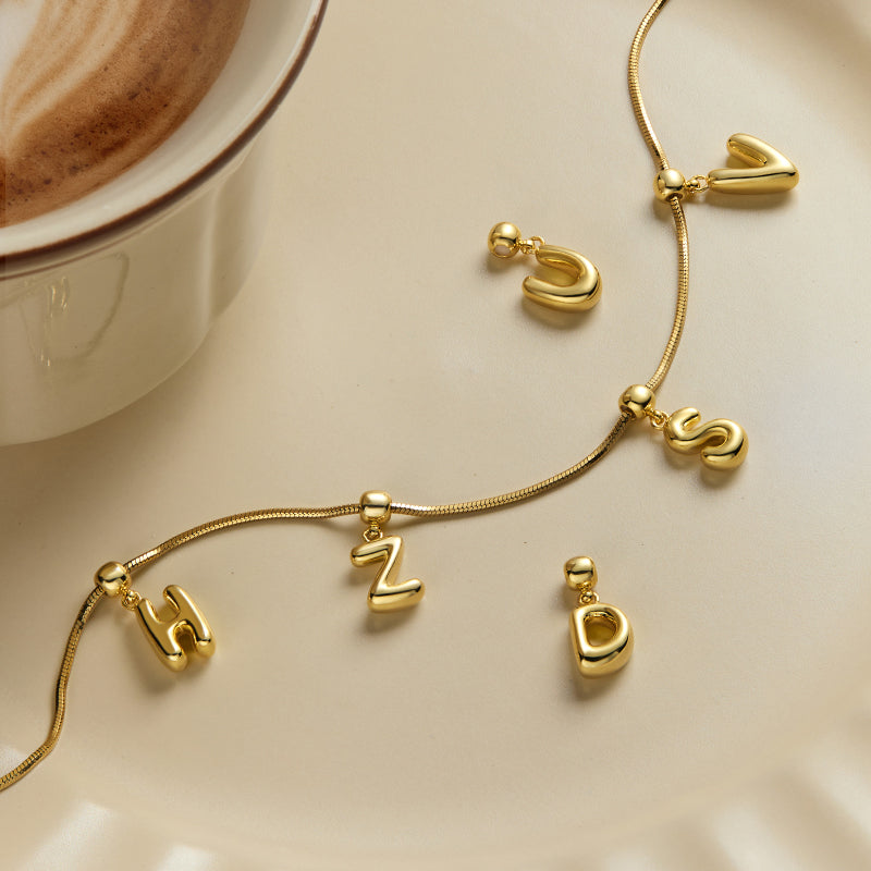 Classic Gold-Tone Initial Charm A–Z