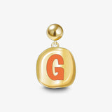 Sculpted Letter Charm — product and styling view 12