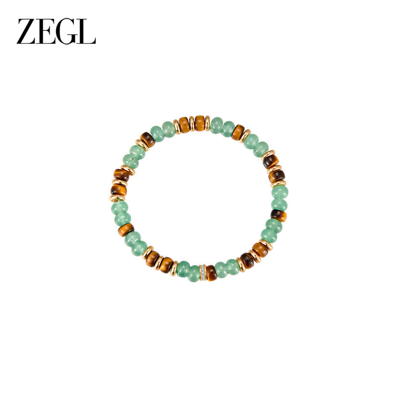 ZEGL Crystal Bead Bracelet — product and styling view 1