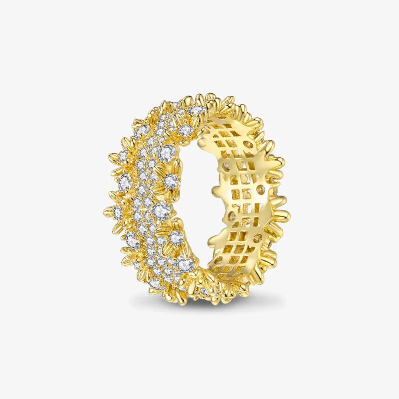 Gilded Floral Ring — product and styling view 1
