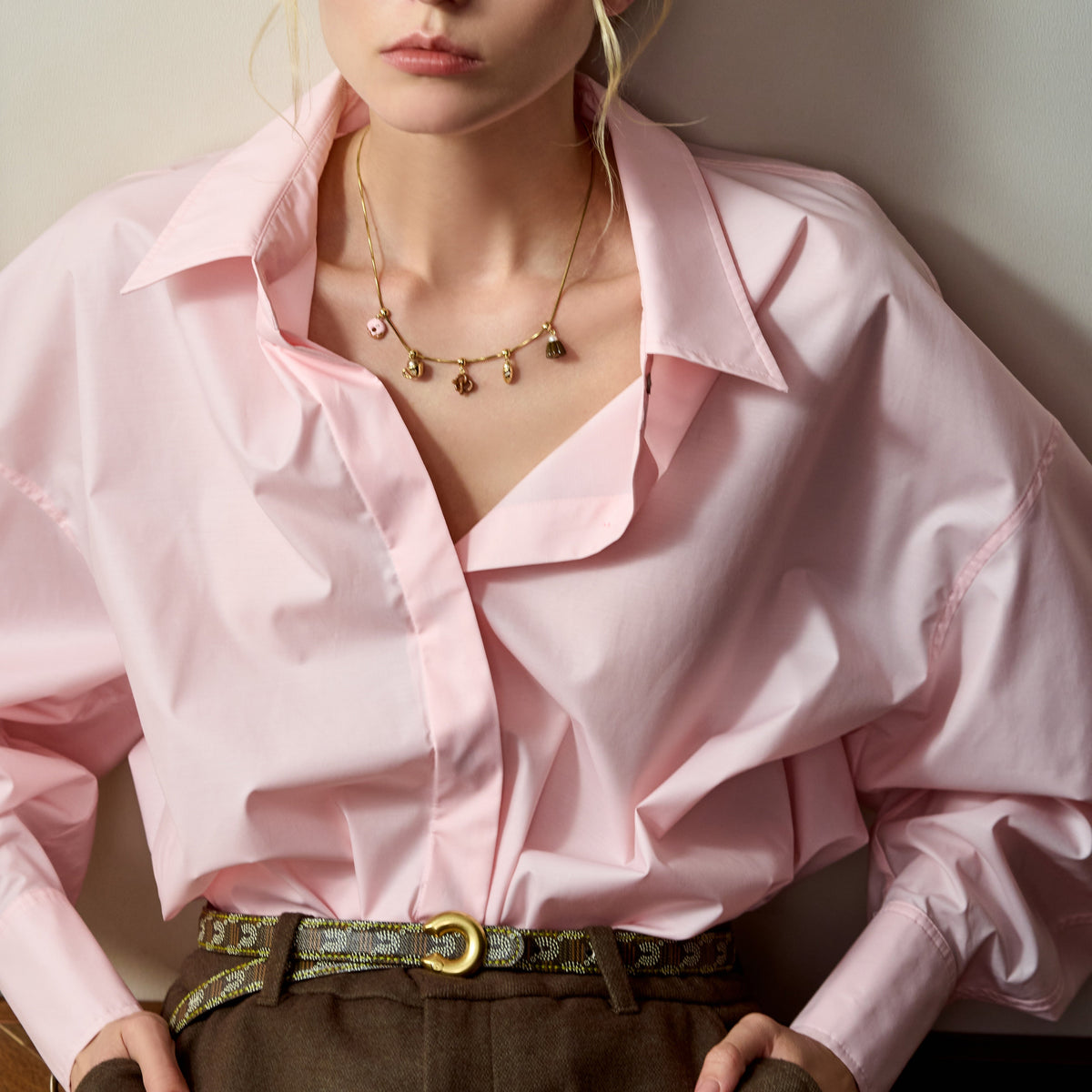 Pink Glazed Donut Charm — product and styling view 4