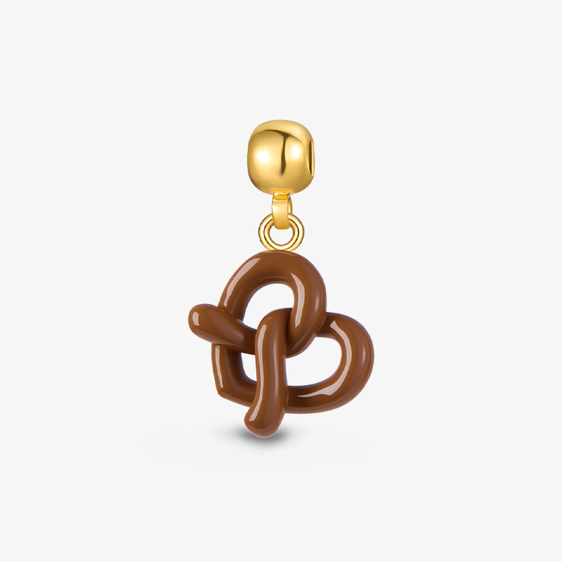 Heart Pretzel Charm — product and styling view 1