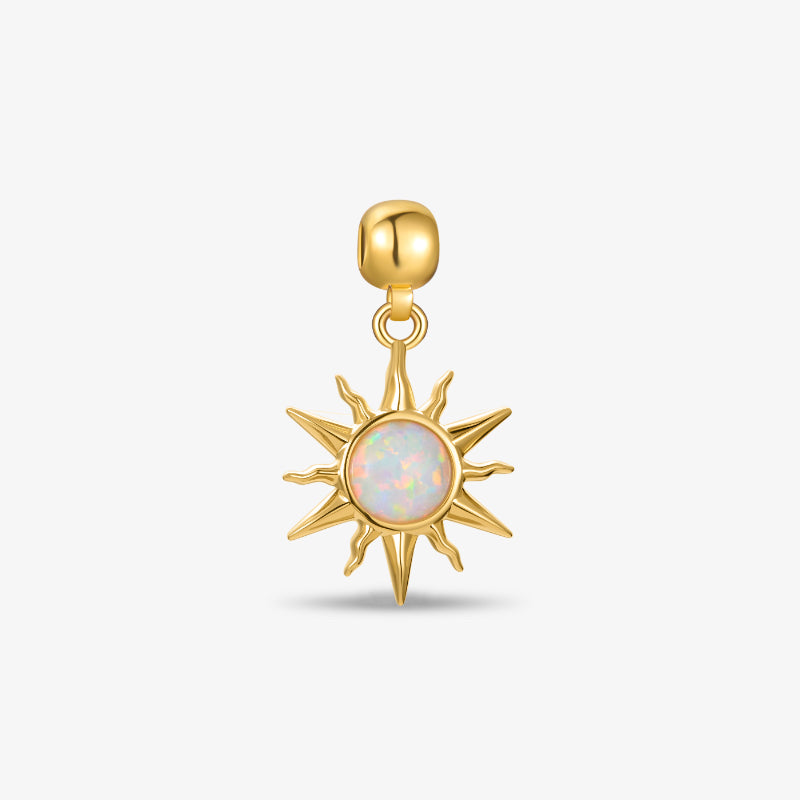 Opal Sunburst Celestial Charm — product and styling view 1