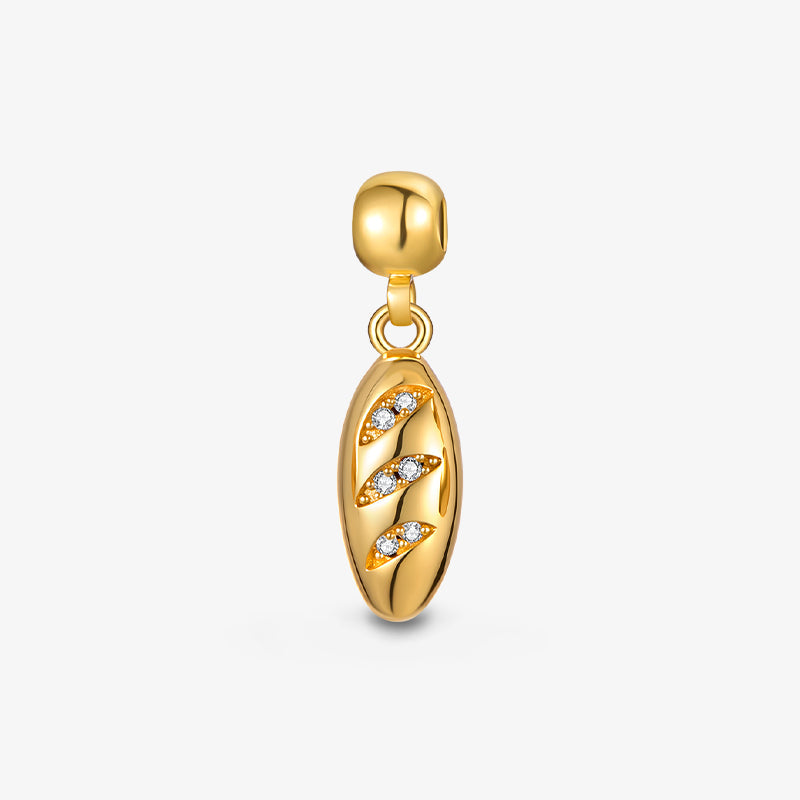 Golden Baguette Charm — product and styling view 1