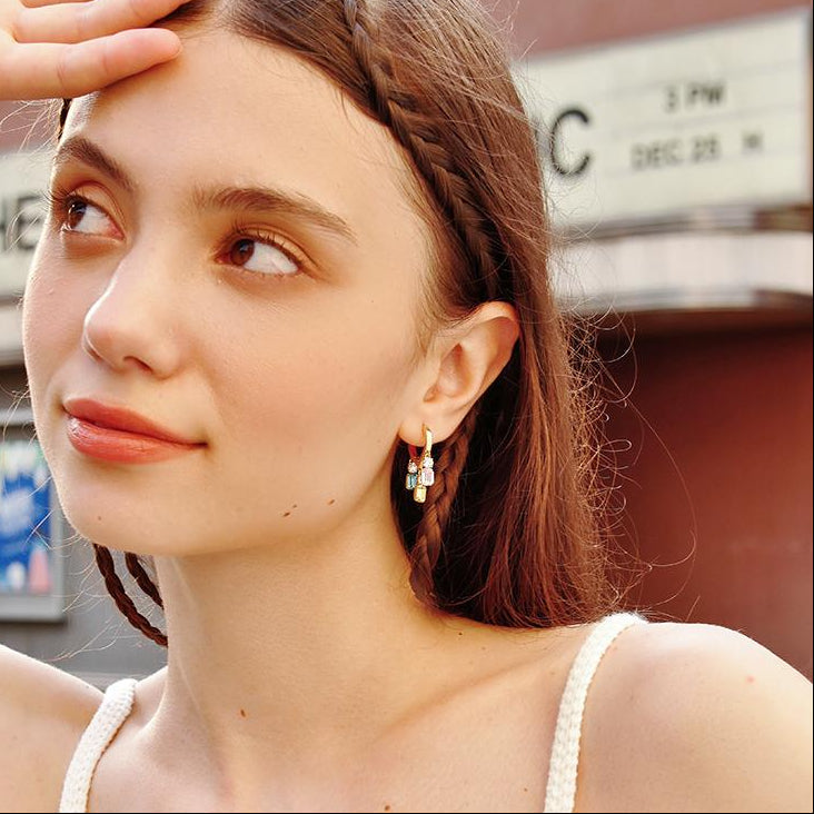 Prism Teardrop Earrings — product and styling view 4