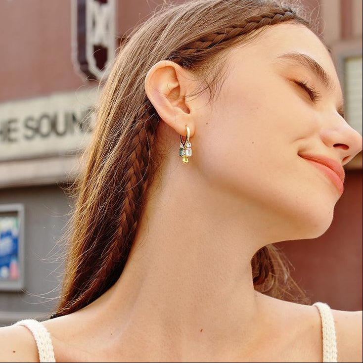 Prism Teardrop Earrings — product and styling view 3