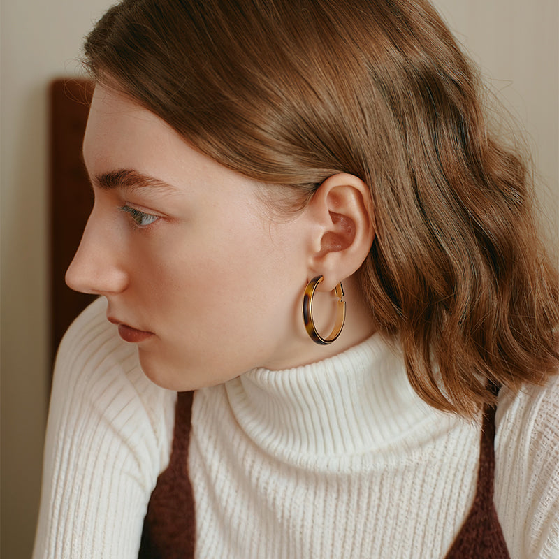 Luxe Vintage Hoops — product and styling view 2