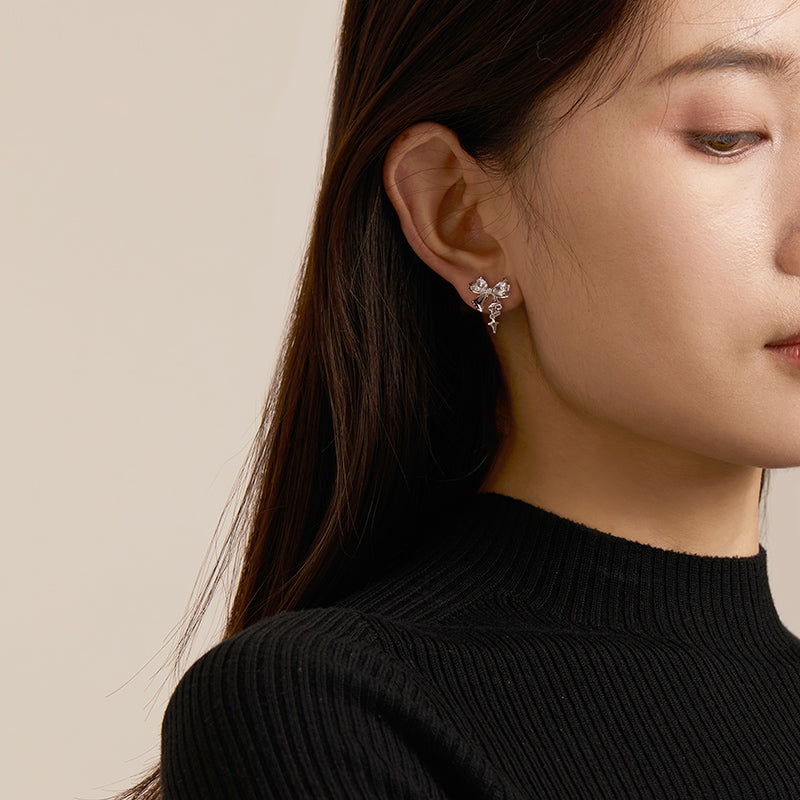 Luxe Bow Tassel Earrings — product and styling view 6