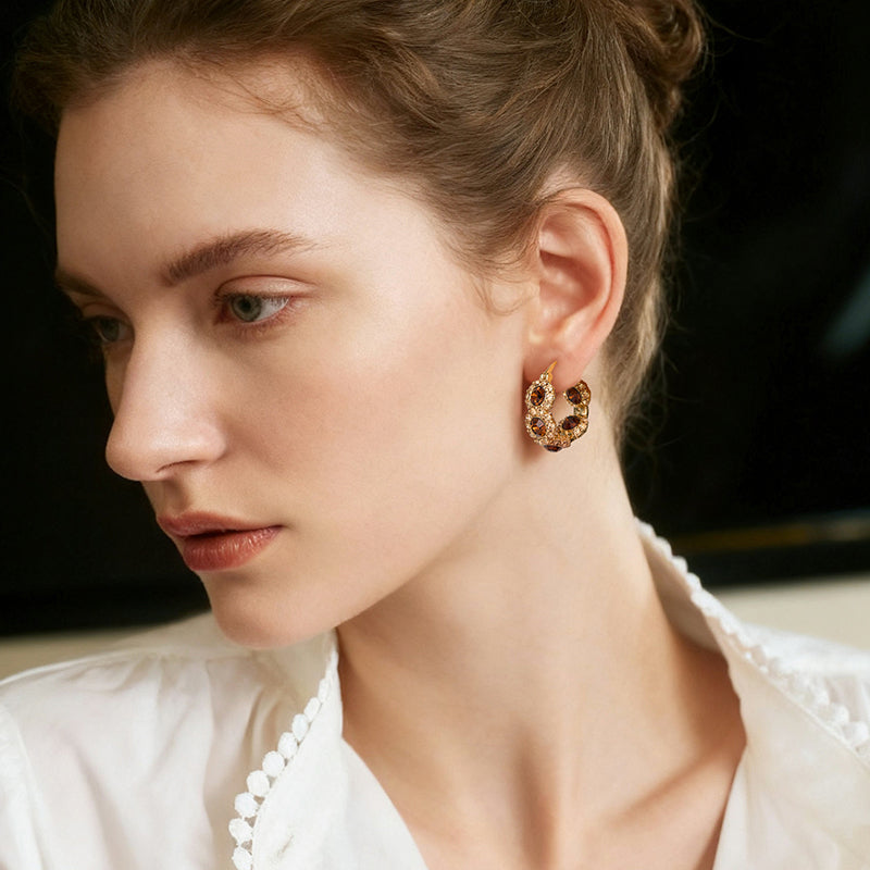Radiant Zircon Studs — product and styling view 2