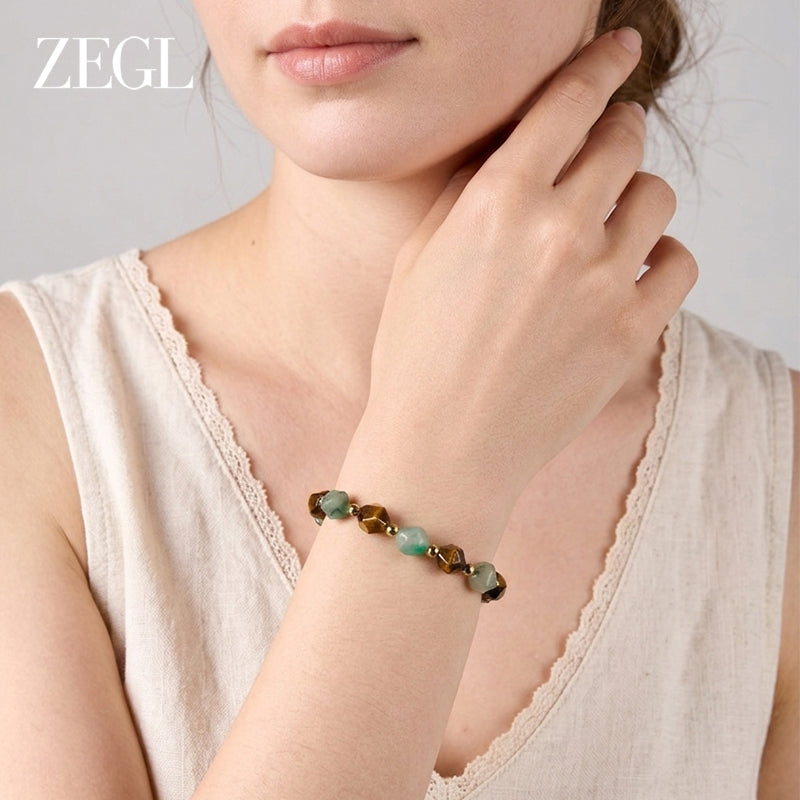 ZEGL Crystal Bead Bracelet — product and styling view 9