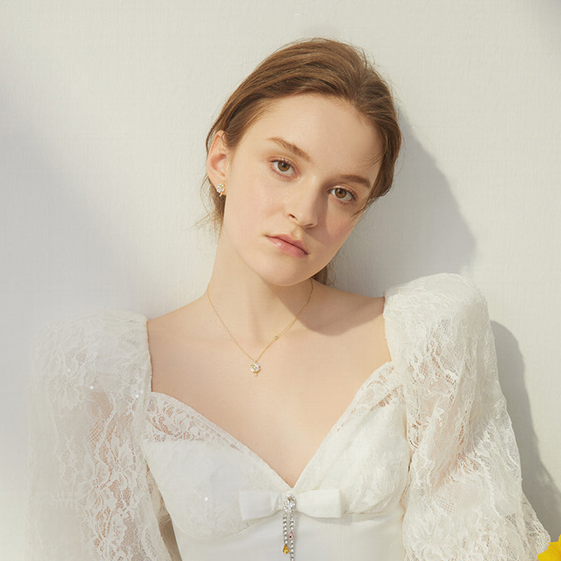 Heart Clover Earrings — product and styling view 4